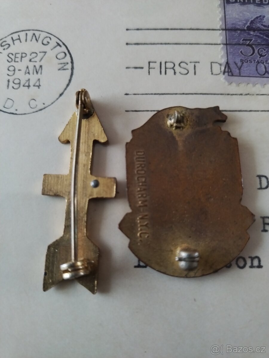 WWII,WW2,2.sv.válka-Smaltové odznaky US army - 2