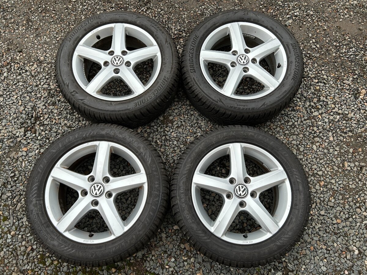 Alu orig zimní sada VW Aspen 5x112 6J ET48 205/55 R16 - 2