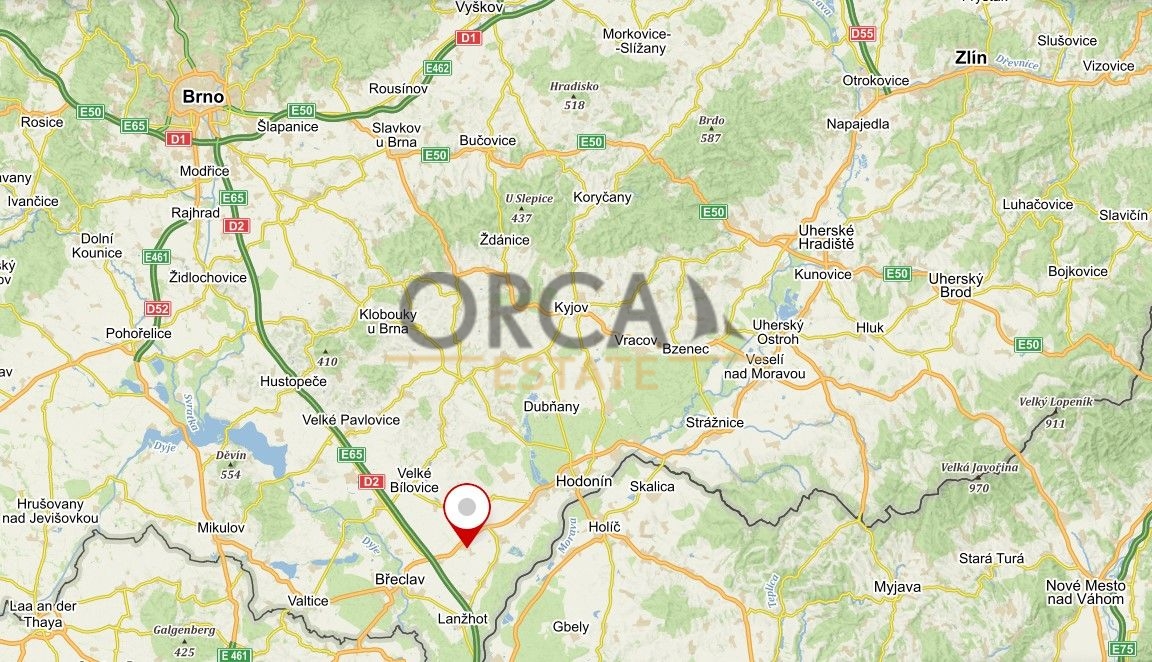 0,9 ha pozemků v k.ú. Hrušky - 2