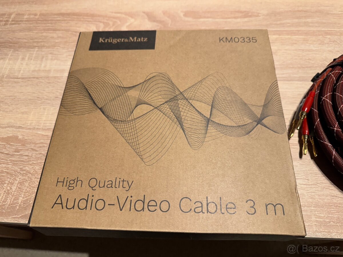 Repro kabely Kruger&Matz 3m nové - 2