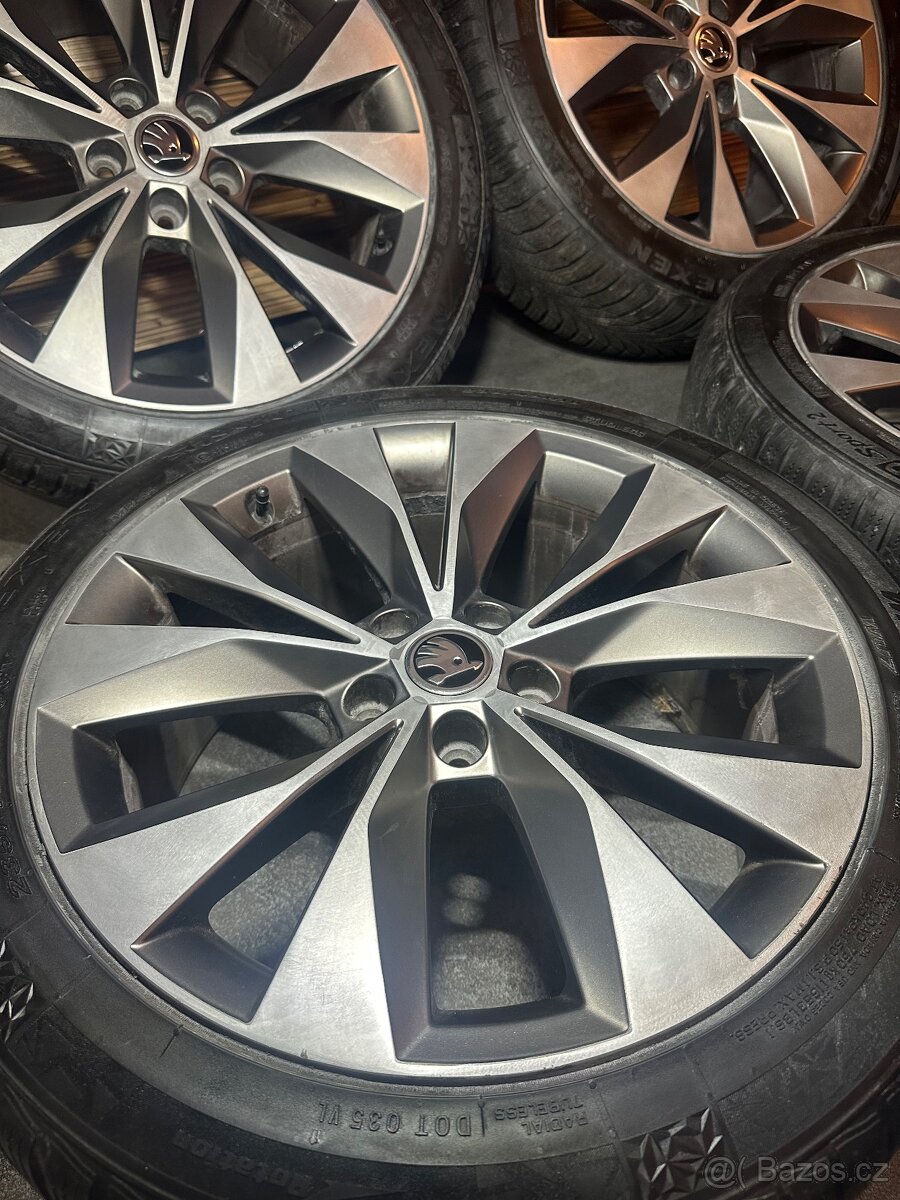 ALU Kola ŠKODA 5x112 R18 CASSIOPEIA Zimní Pneu 235/45/18 - 2