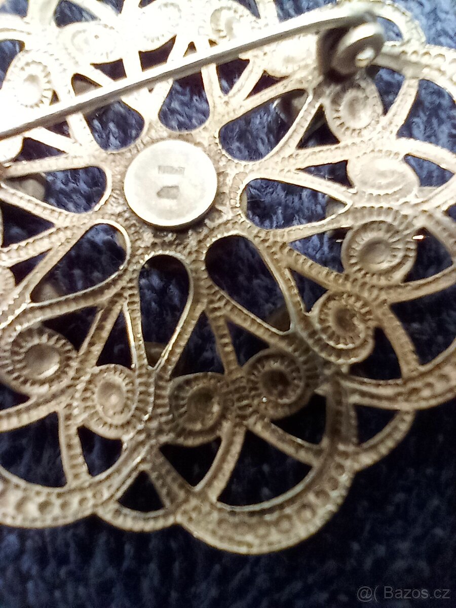 Stříbrná brož Art Deco - 2