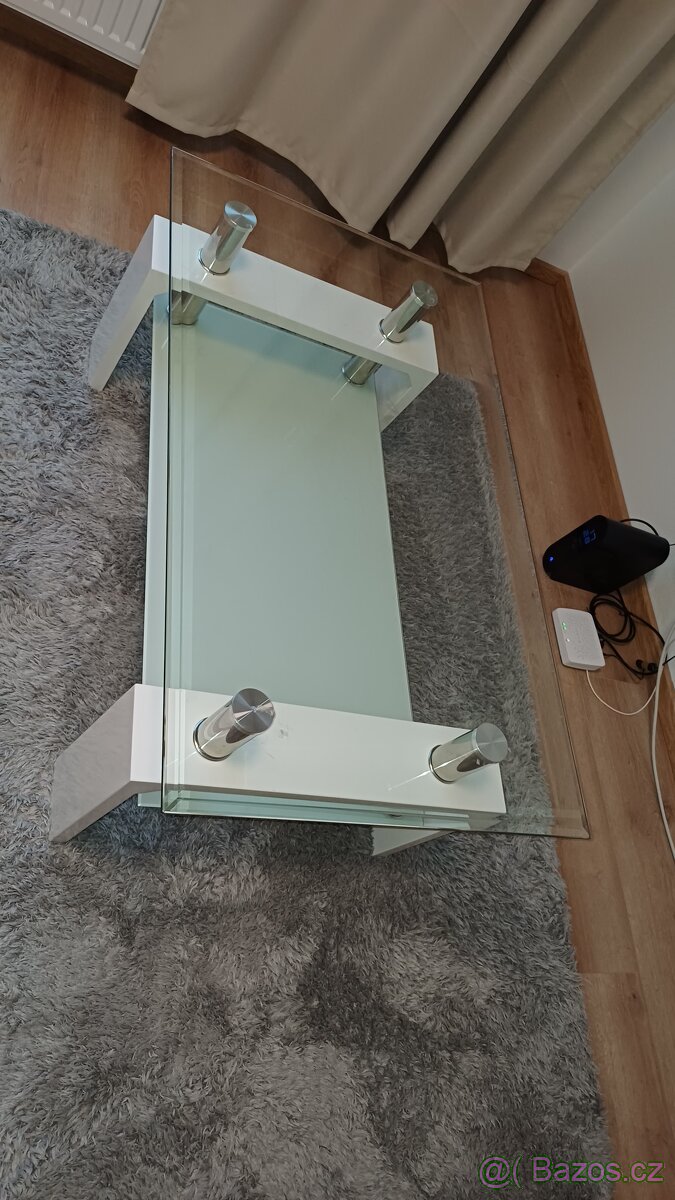 Konferenční stolek DAONO H - bílá - 2