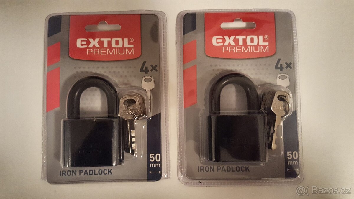 Zámek visací kovový 50mm nový 2 kusy. - 2