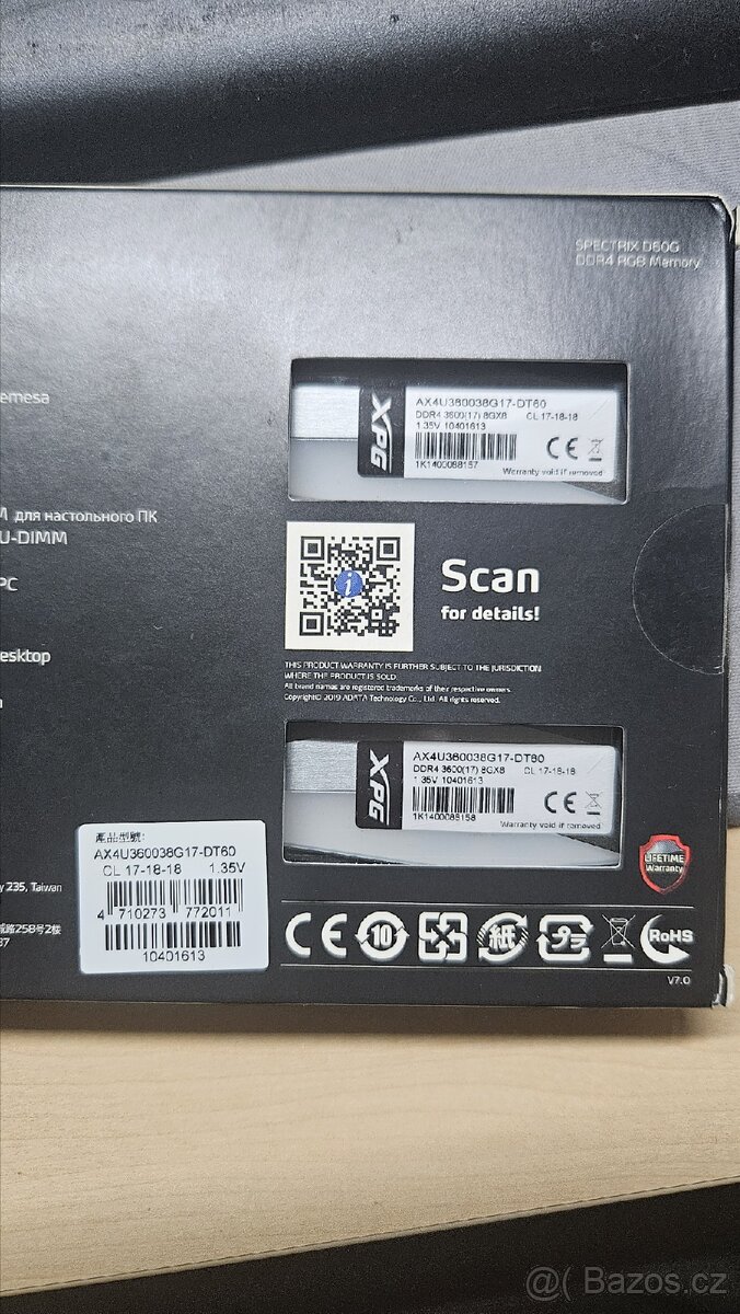 Adata XPG spectrix 2x8GB (16GB) 3600Mhz - 2