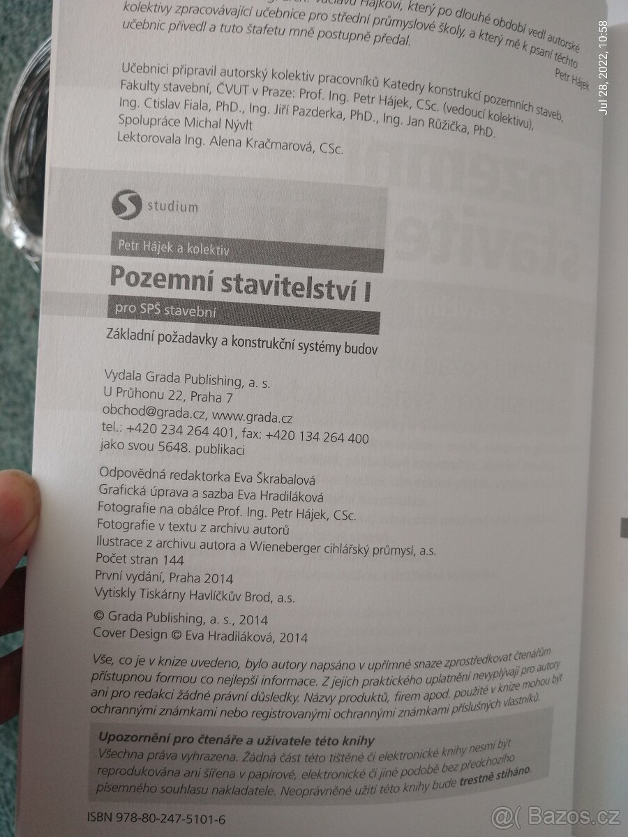 Petr Hájek Pozemní stavitelství I pro 1.ročník - 2