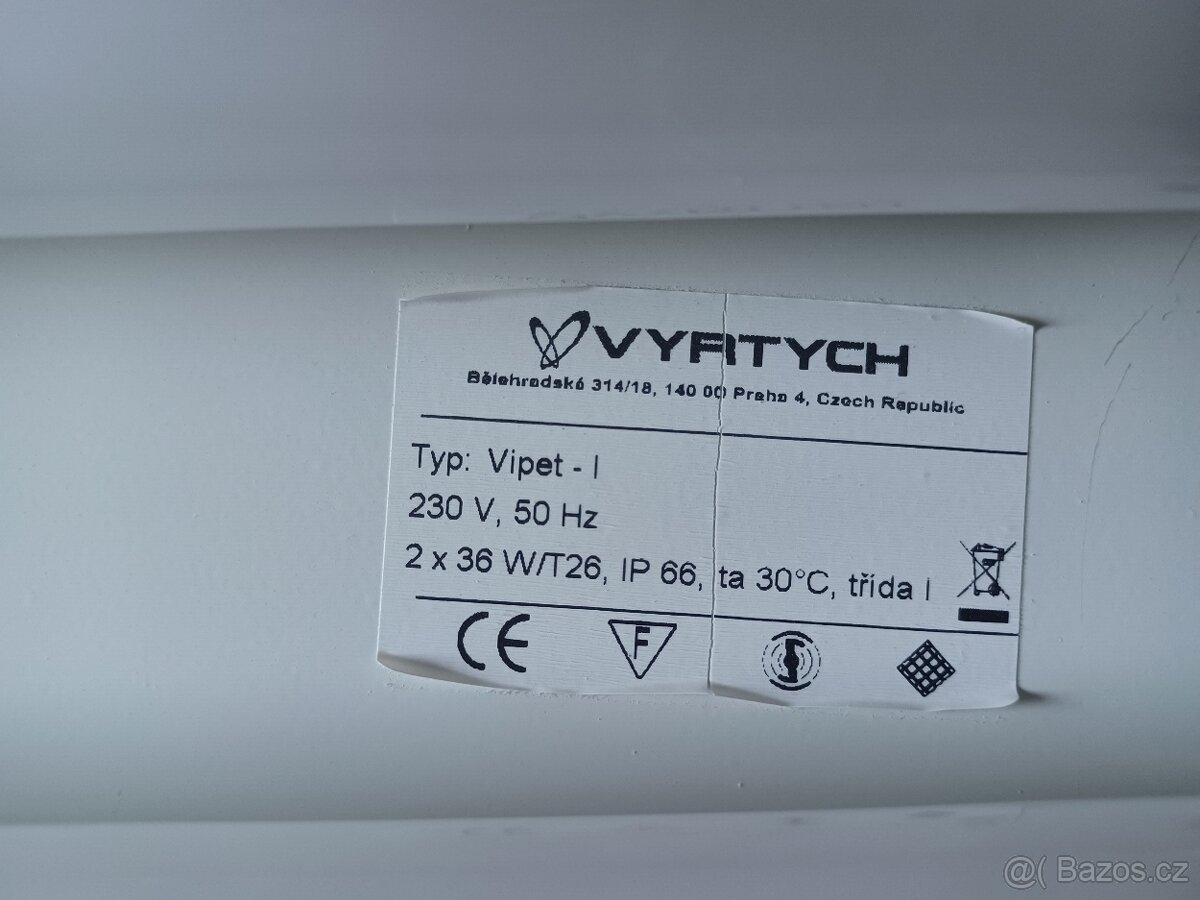 Zářivkové svítidlo, 2x trubice 36W, 120cm - 2