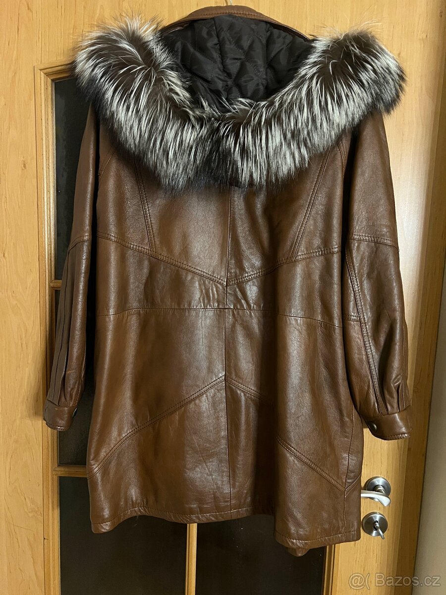 Dámská kožená zateplená bunda - 2
