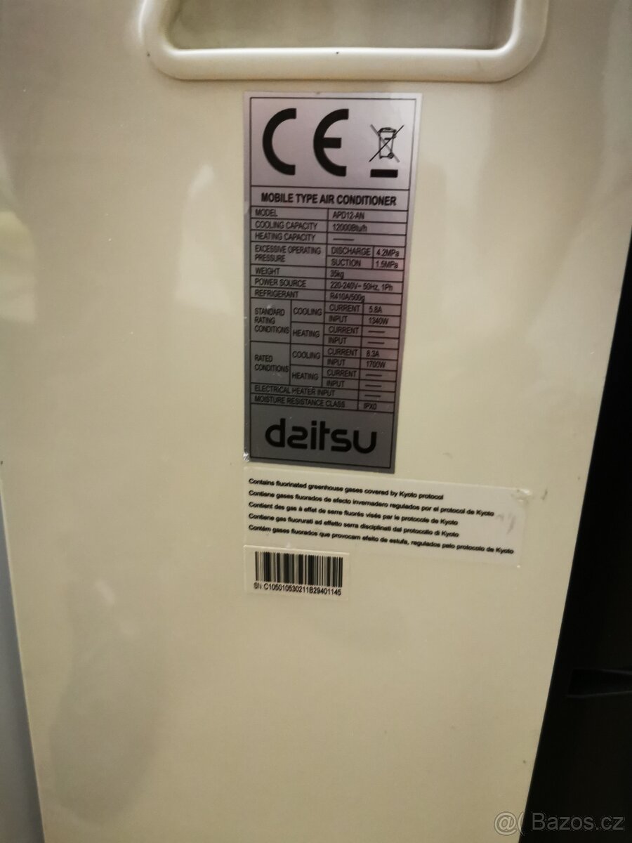 Výkonná mobilní klimatizace Daittsu 12000 Btu/h - 2