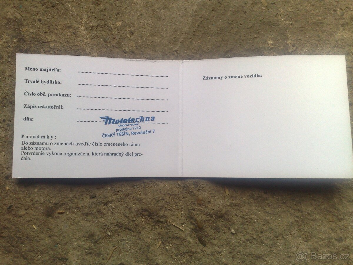 kartička babetta 210 - 2