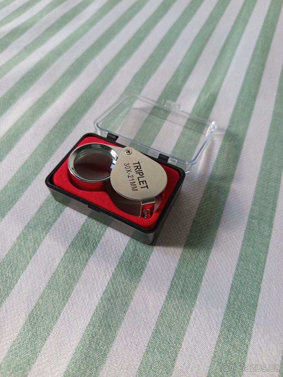 Kovová zlatnická / hodinářská / numismatická lupa - 2