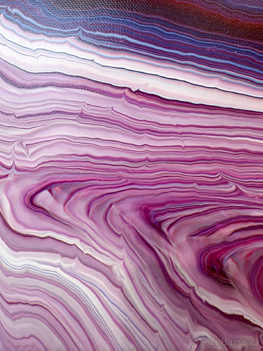 Akrylové obrazy - tekuté emoce, jméno Kámen - 2