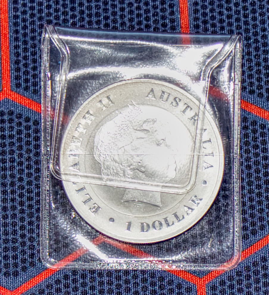 1 OZ Australian saltwater crocodile 2014 stříbrná mince - 2