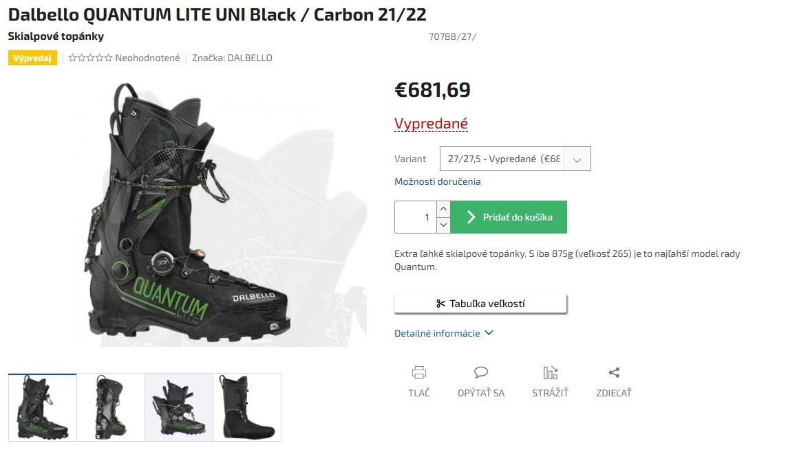 DALBELLO QUANTUM LITE UNI CARBON ultralehké boty, nové - 2