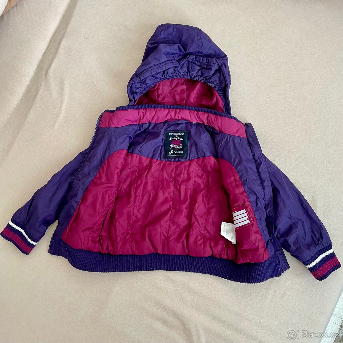 Dívčí fialová podzimní bunda vel. 104 - 2
