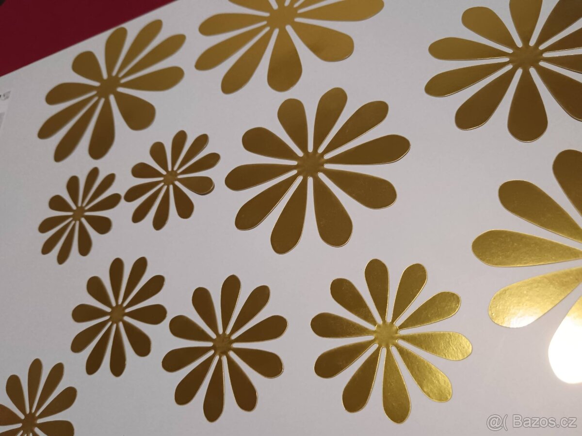 Sada interiérových květinek - zlatá - 2