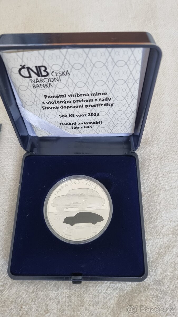 Pamětní stříbrná mince ČNB 2023 Tatra 603 PROOF - 2
