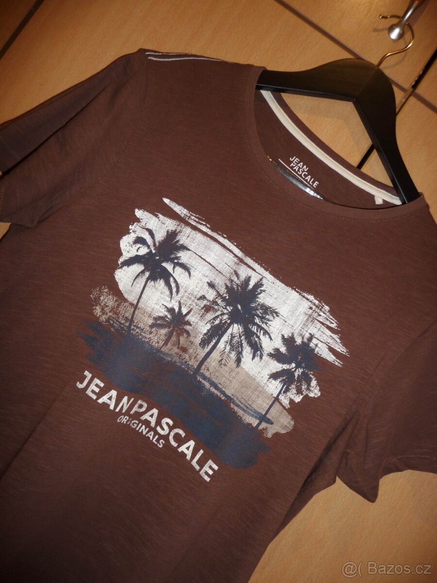 Hnědé pánské triko Jean Pascale vel.S - 2
