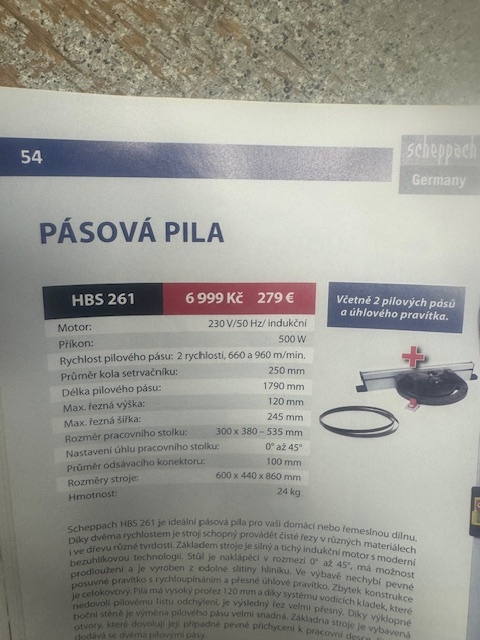 Pásová pila Scheppach HBS 261-nový model - 2