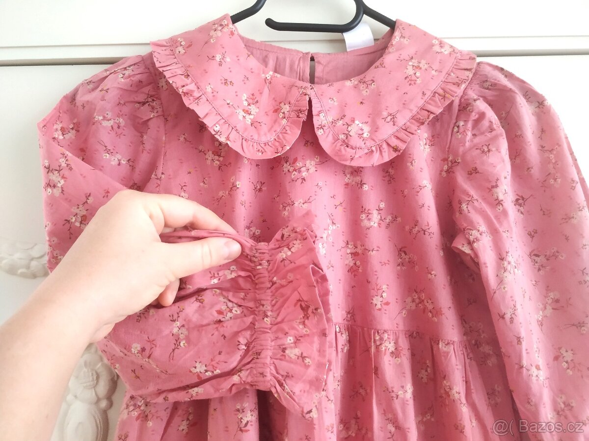 Nepoužité nové šaty Lindex 122 i 128 a 116 kytičky - 2