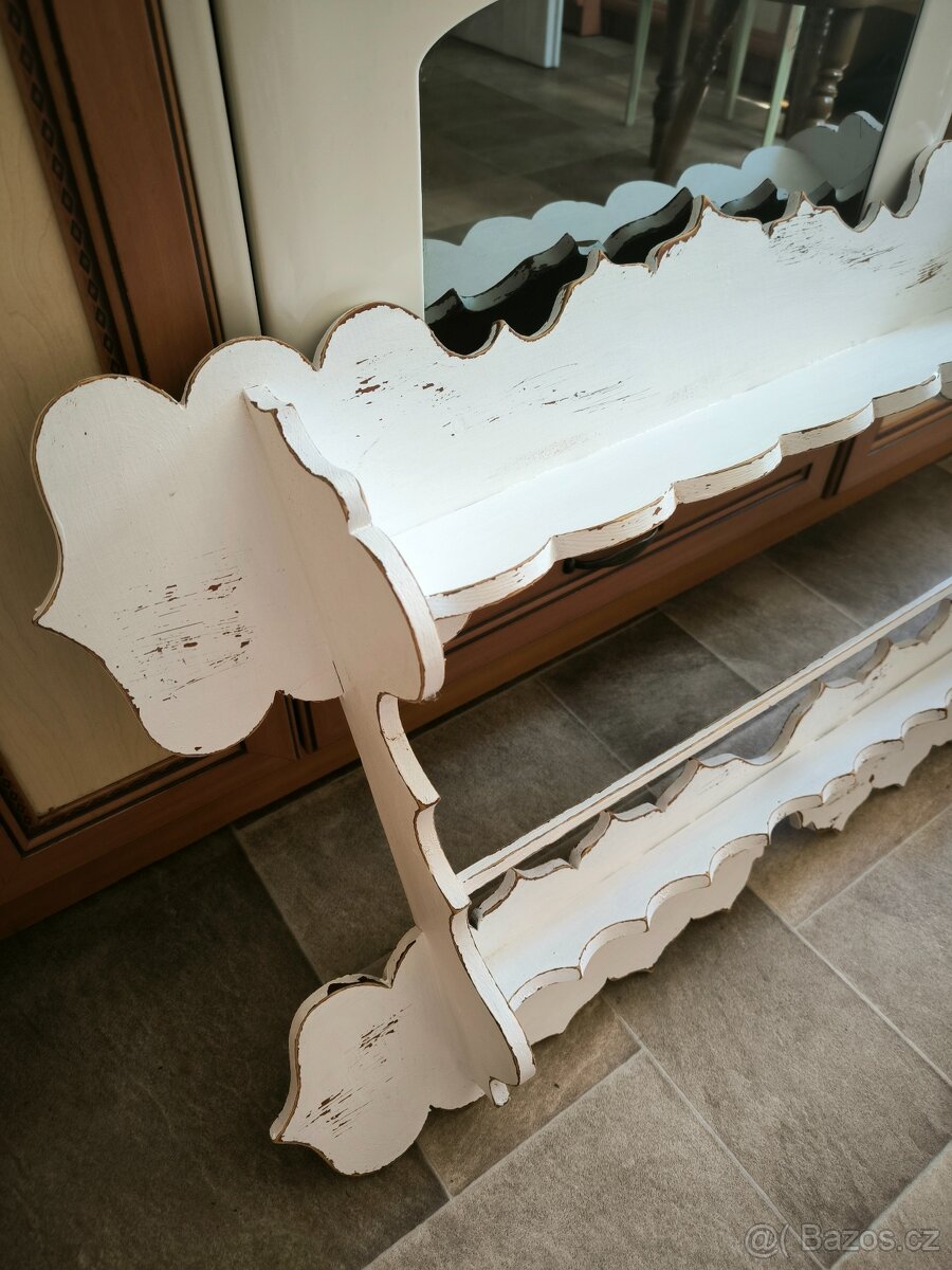 Stará dřevěná polička Provence styl - 2