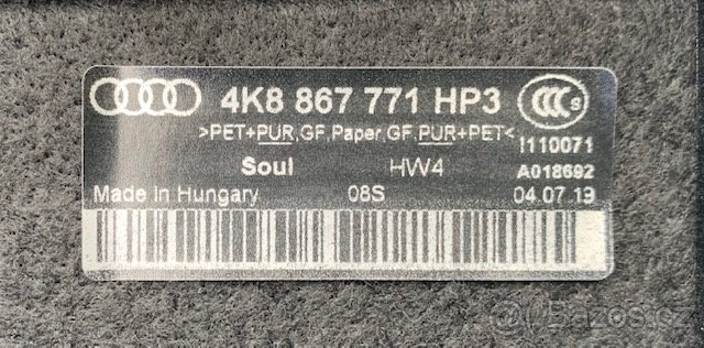 Zadní pevné plato kufru Audi A7/S7 - 2