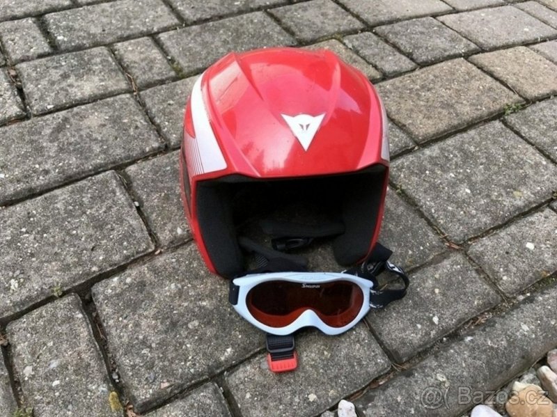 Lyžařská dětská přilba + brýle - 2
