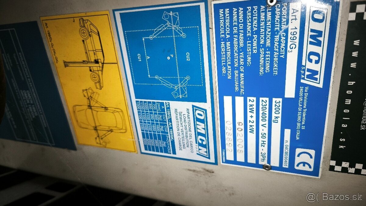 dvousloupovy zvedak OMCN - 2