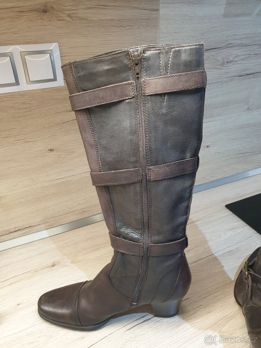 Hnědé kozačky, vel.41 - 2