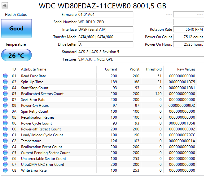 3,5" HDD Western Digital WD80EDAZ 8TB - 2