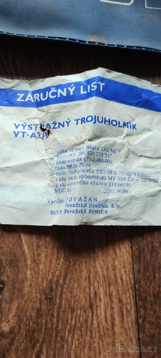 Výstražný trojúhelník VT-A2/I - 2