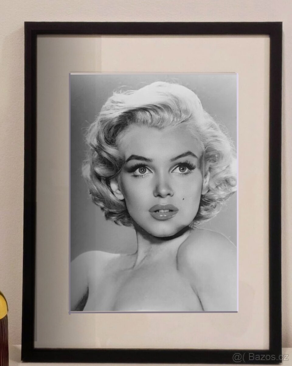 Černobílý plakát Marilyn Monroe v rámu - 2