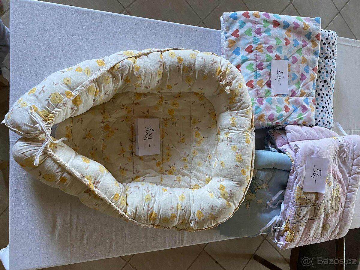 Soubor dětské hnízdečko, dvě zavinovačky a dva mantinely do - 2