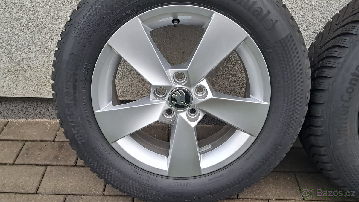 Prodám original zimní alukola Škoda 185 65 15 5x100 - 2