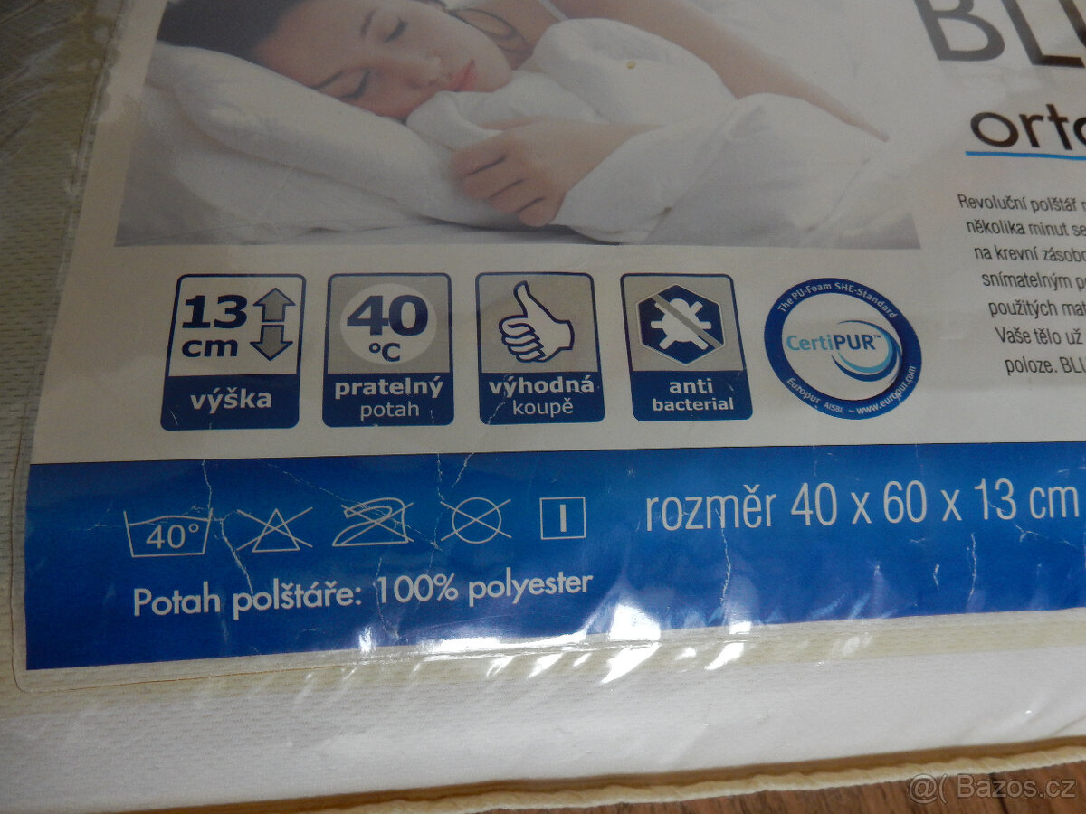 Polštář z paměťové pěny a gelem 60x40cm Matracín - 2