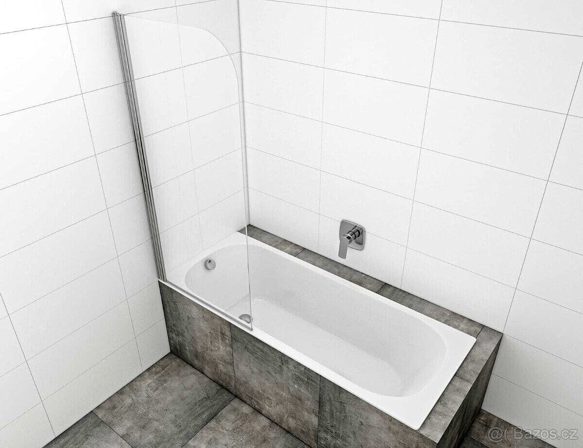 NOVÁ Vanová zástěna SAT 150x70 cm chrom SATVZUNIKCRT70 - 2