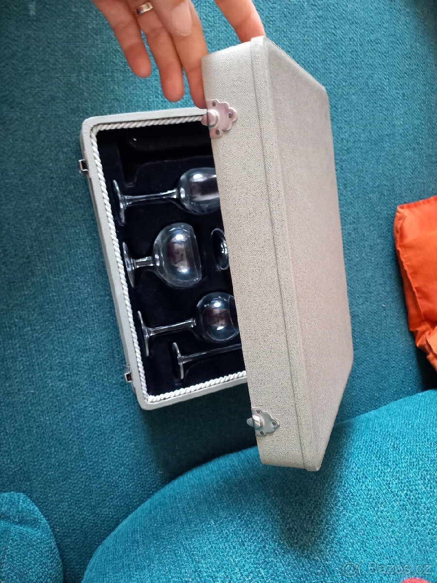 Skleničky Moser - sada sklínek na frťana - 2