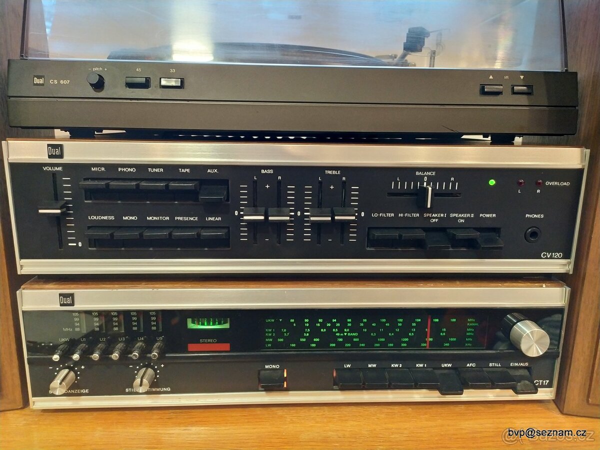 Západoněmecké HiFi DUAL CS607 CV120 CT17 CL380 2x100W - 2