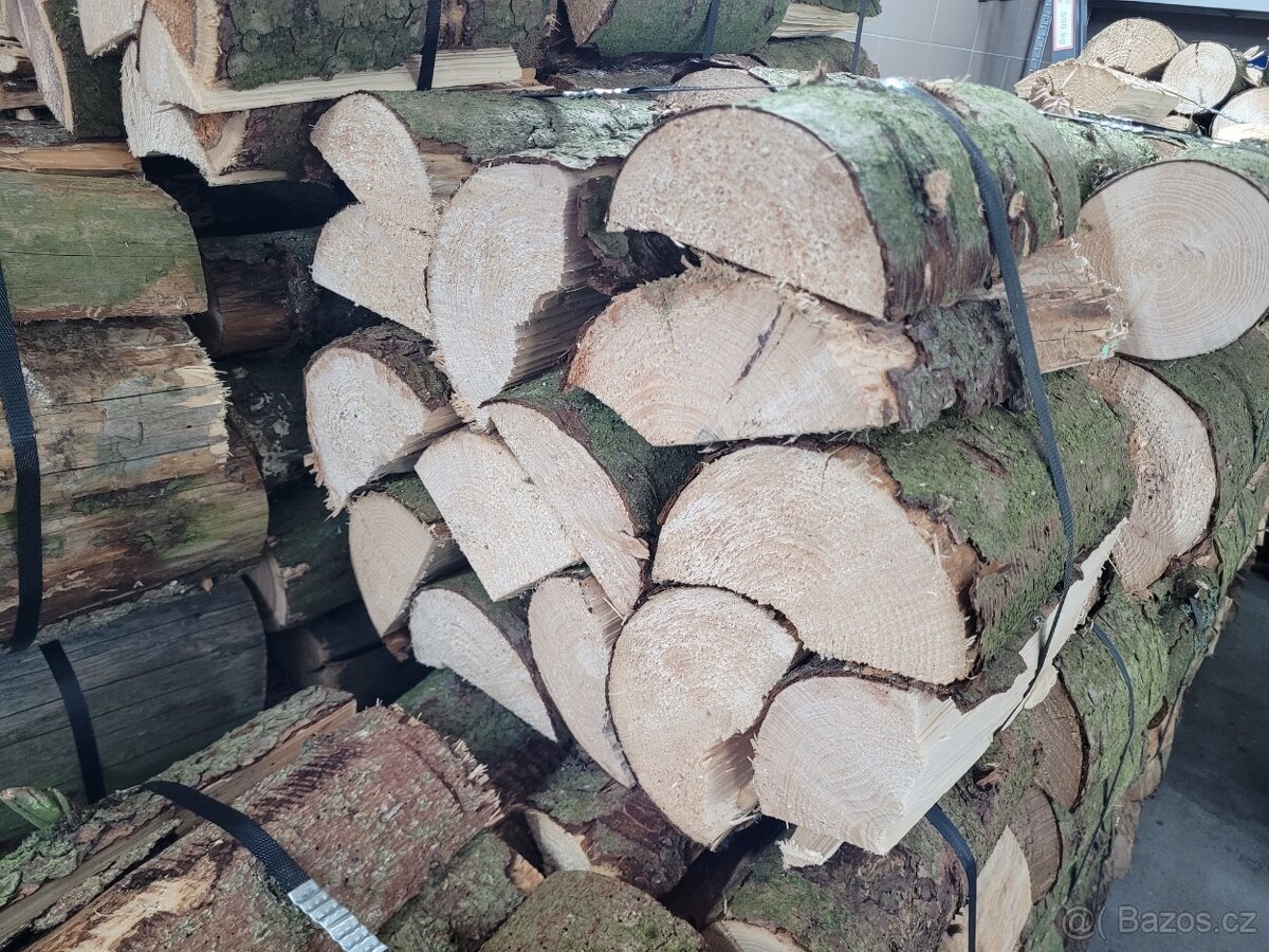 Palivové dřevo měkké-smrk, balené do balíků - 2