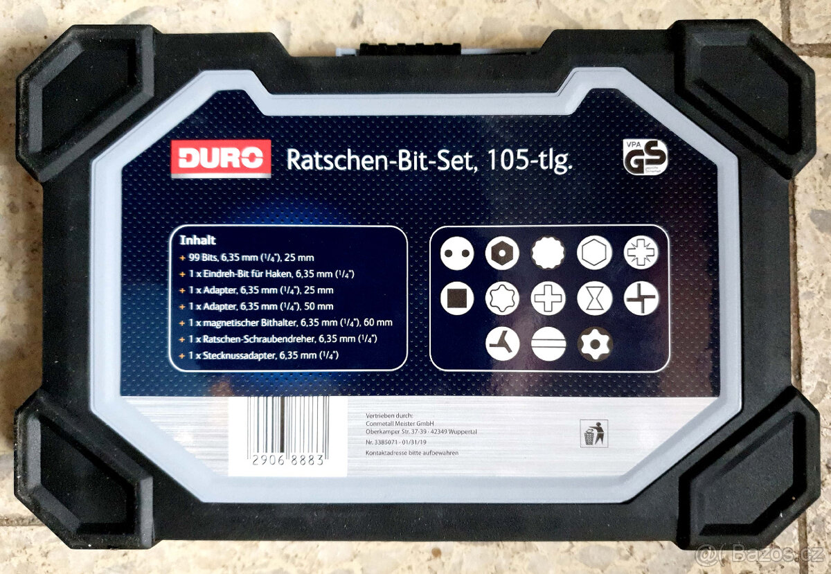 BITY kufřík set 105 ks,ráčna, kvalita, nové - 2