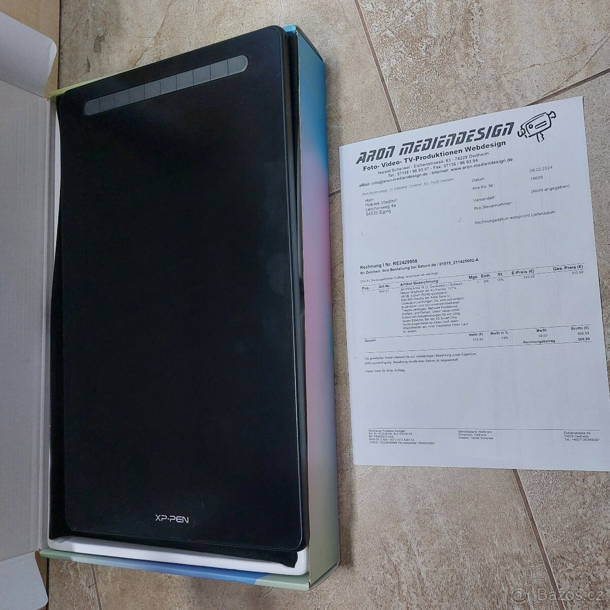 Grafický tablet XP-Pen, dotykové pero, DOKLAD, ZÁRUKA - 2