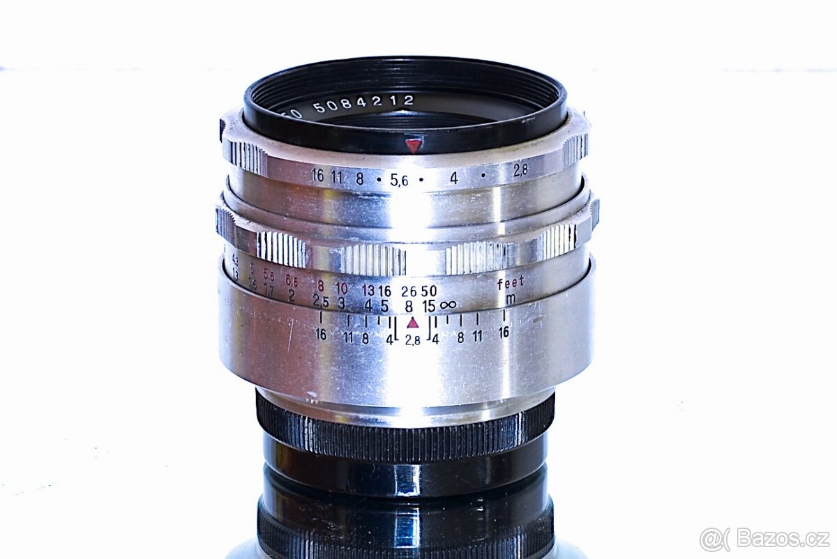 Carl Zeiss Tessar CHROME 2,8/50 M42 TOP STAV - 2