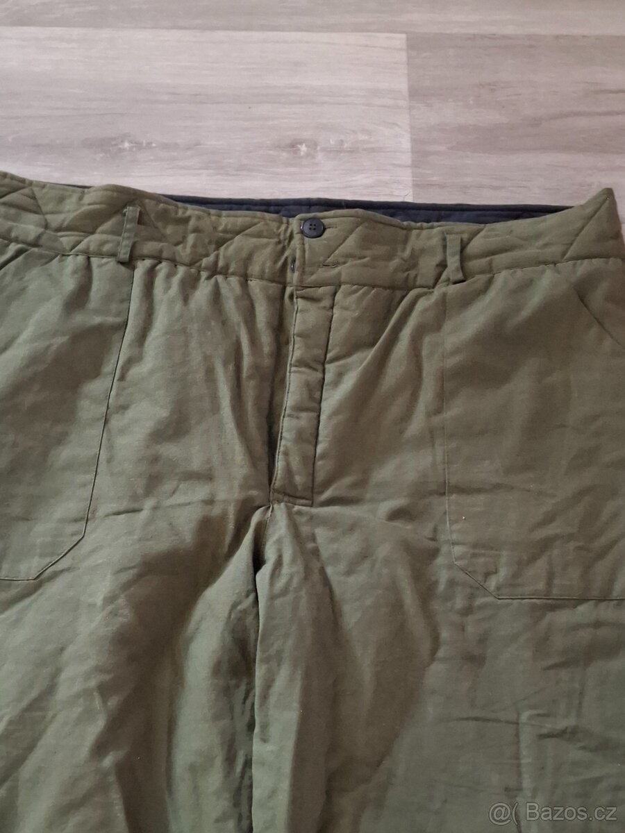 Pánské zelené vyteplené kalhoty Xxxl - 2