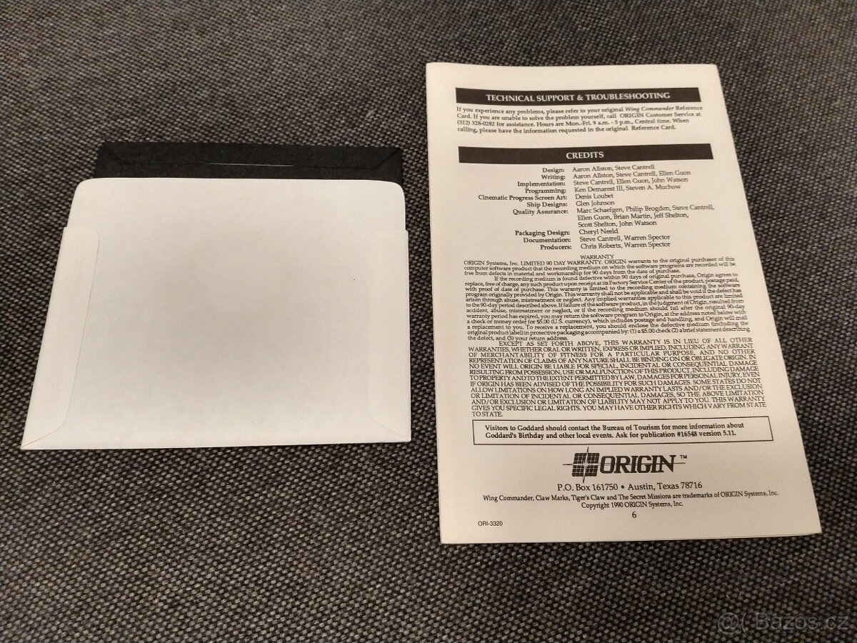 Wing Commander: Secret Missions (1990) - datadisk k PC hře - 2