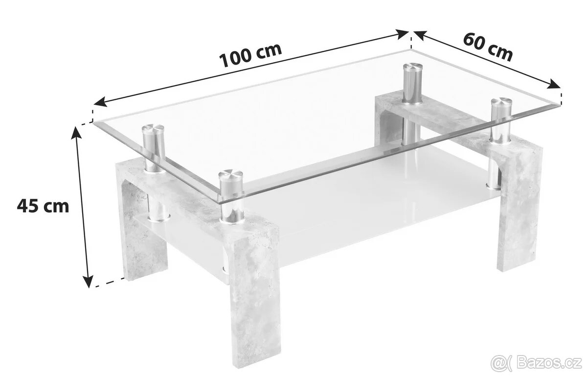 Skleněný konferenční stolek - 2