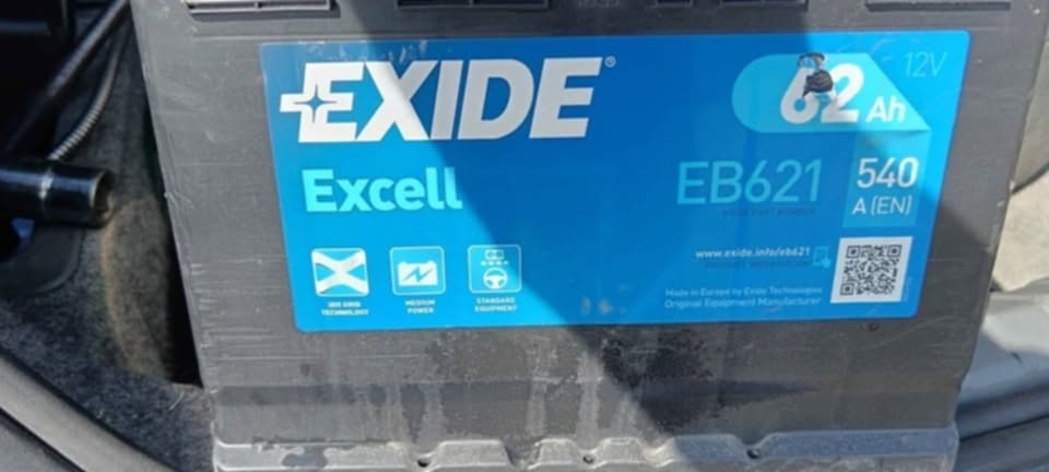 autobaterie exide 62A - 2