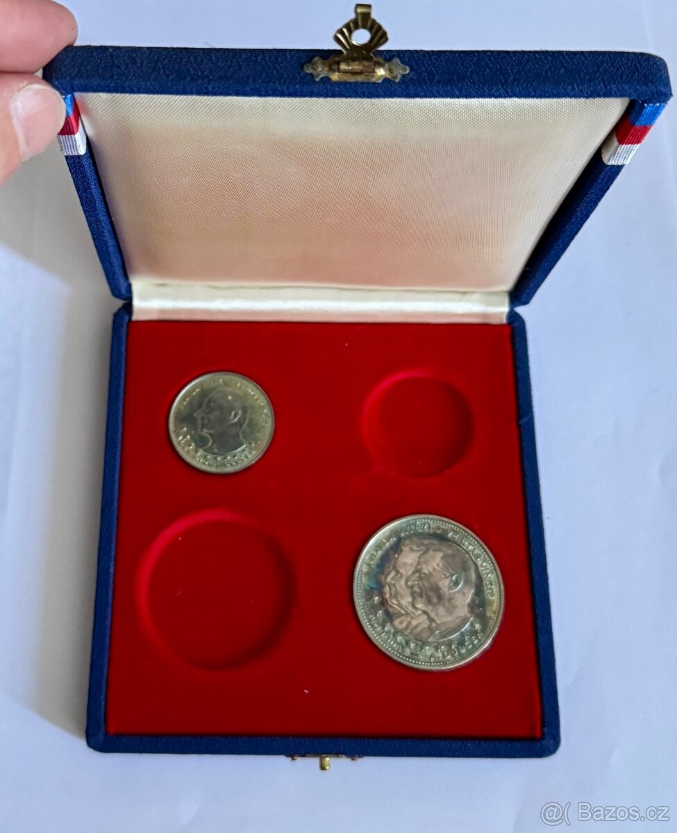 Etue a stříbrné medailí Dubček. Pražské jaro, 1968 - 2