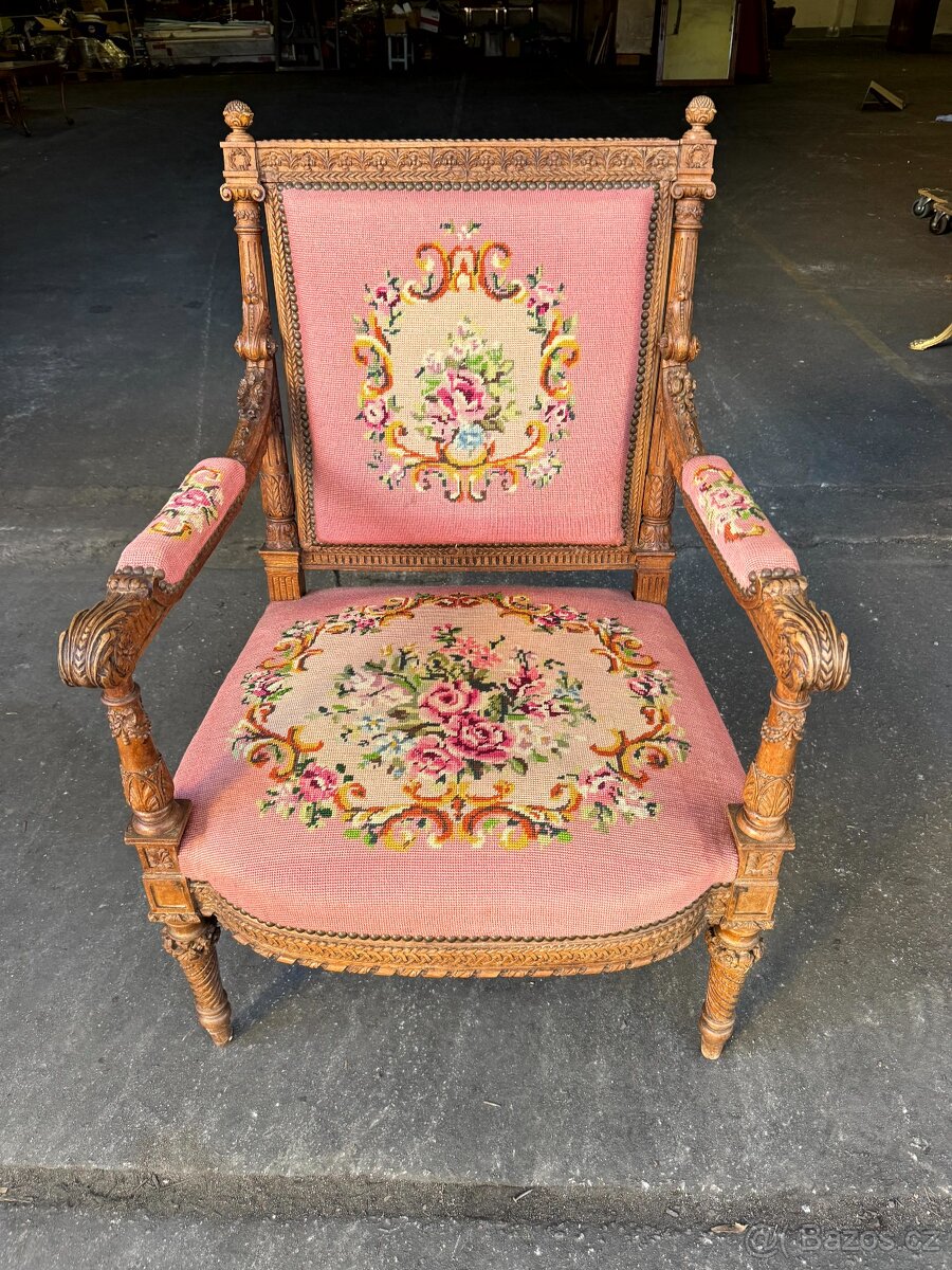 Starožitné Francouzské křeslo (132013) - 2