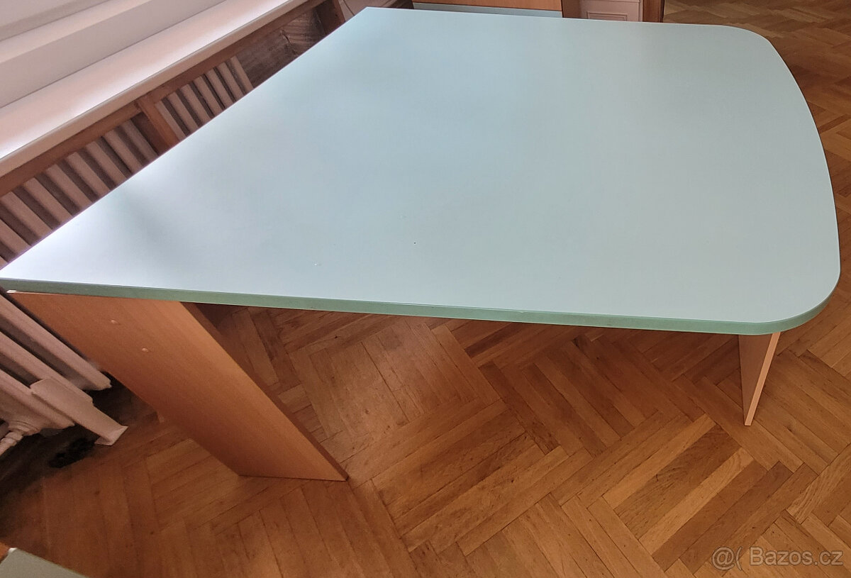 Velký psací stůl z lamina + 2x pojízdné šuplíky pod stůl - 2