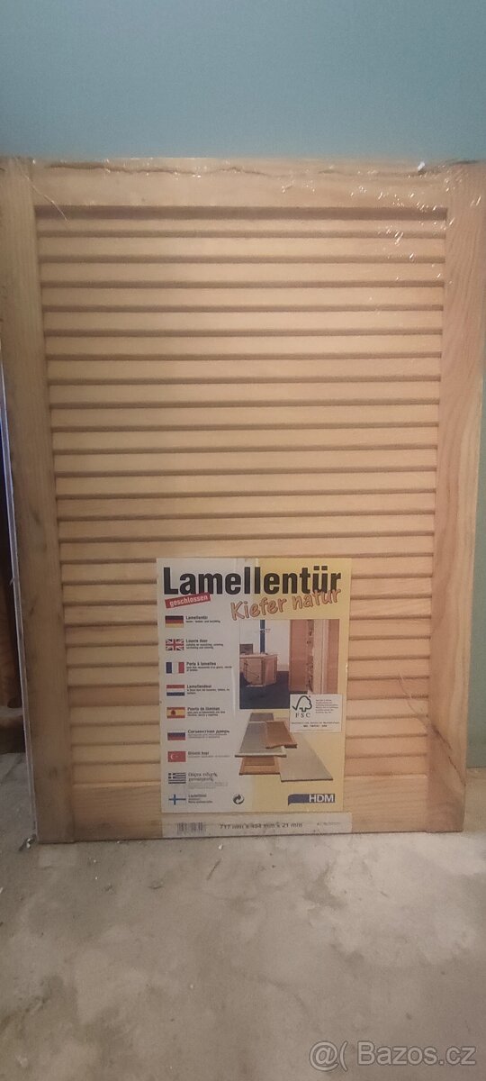Lamelové dveře otevřené, borovice - 2
